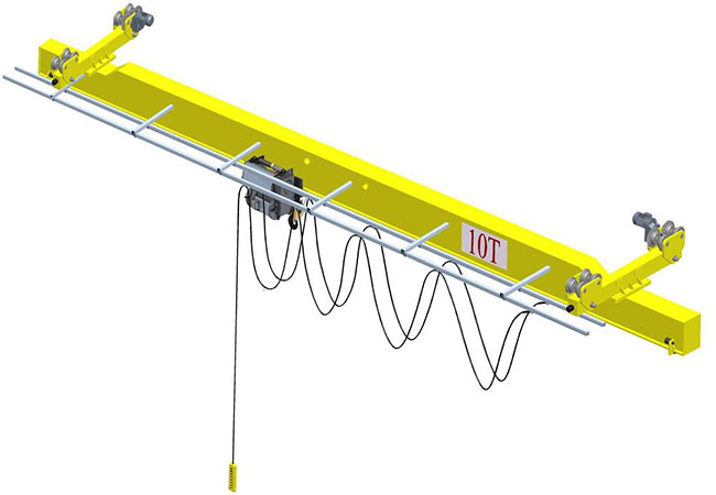Vienstāva balta balstiekārta Crane.jpg Single Girder Beam Suspension Overhead Crane.jpg