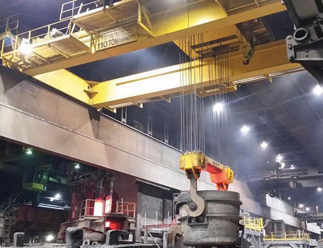 Krāšņu liešanas liešanas virszemes krautne 5-320t tērauda rūpnīcai Furnace Foundry Casting Overhead Ladle Crane 5-320t For Steel Plant.jpg